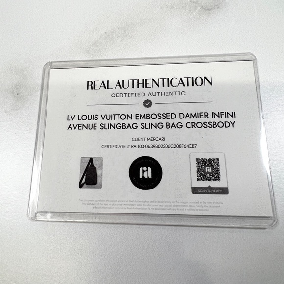LV Louis Vuitton Embossed Damier Infini Avenue Slingbag Sling Bag Crossbody - Picture 11 of 11